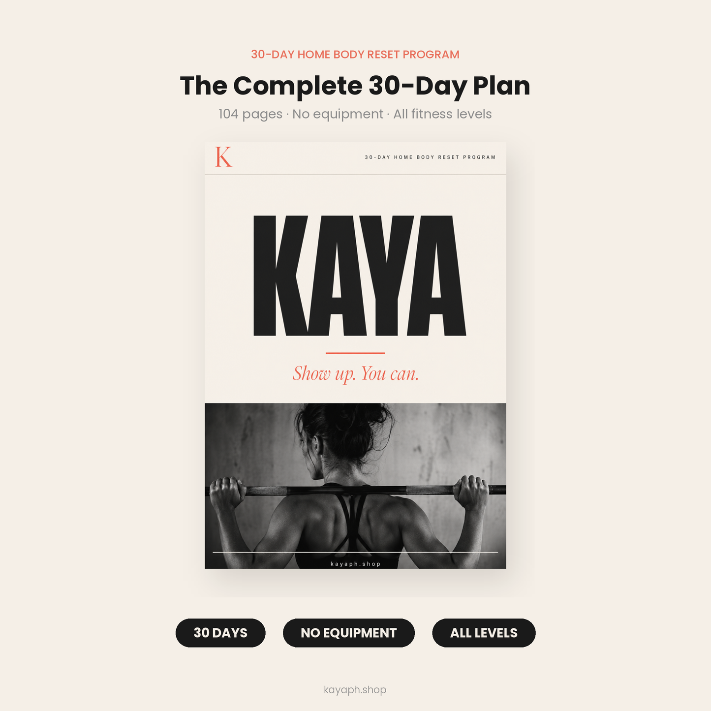 KAYA 30-day home workout program cover