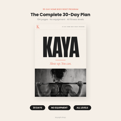 KAYA 30-day home workout program cover